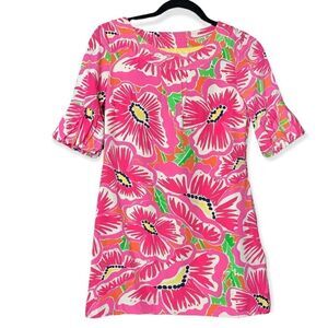 LILLY PULITZER women’s pink floral shift dress sz 0